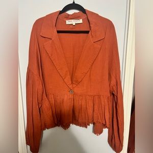 Orange free people top
